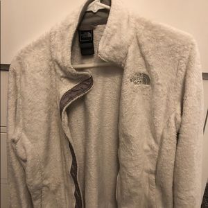 White Northface zip up jacket size small